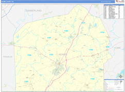 Adams County, PA Digital Map Basic Style