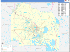 Alachua County, FL Digital Map Basic Style