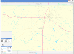 Alcorn County, MS Digital Map Basic Style