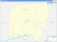 Alexander County, NC Digital Map Basic Style