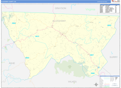 Alleghany County, NC Digital Map Basic Style