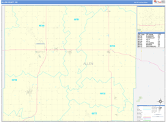 Allen County, KS Digital Map Basic Style