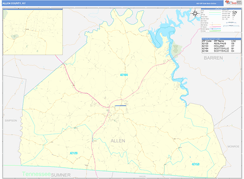 Allen County, KY Digital Map Basic Style