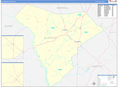 Allendale County, SC Digital Map Basic Style