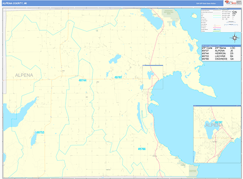 Alpena County, MI Digital Map Basic Style