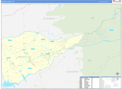 Amador County, CA Digital Map Basic Style