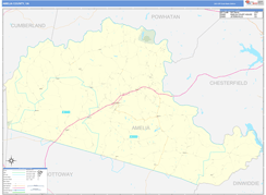 Amelia County, VA Digital Map Basic Style