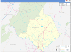 Amherst County, VA Digital Map Basic Style