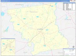 Anderson County, TX Digital Map Basic Style