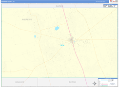 Andrews County, TX Digital Map Basic Style