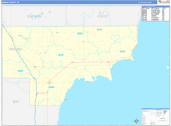 Arenac County, MI Digital Map Basic Style