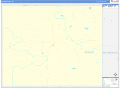 Arthur County, NE Digital Map Basic Style