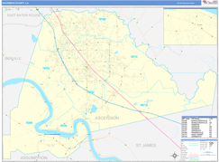 Ascension Parish (County), LA Digital Map Basic Style