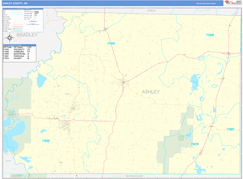 Ashley County, AR Digital Map Basic Style
