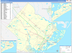 Atlantic County, NJ Digital Map Basic Style