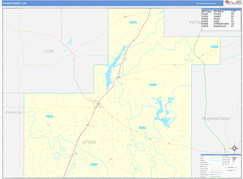 Atoka County, OK Digital Map Basic Style