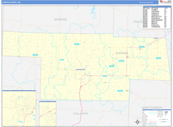 Audrain County, MO Digital Map Basic Style