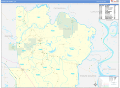 Avoyelles Parish (County), LA Digital Map Basic Style