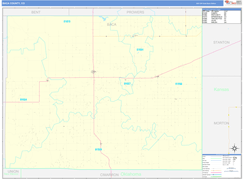 Baca County, CO Digital Map Basic Style