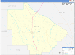 Bacon County, GA Digital Map Basic Style