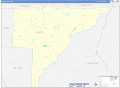 Baker County, GA Digital Map Basic Style