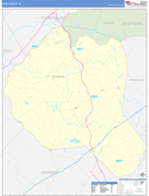 Banks County, GA Digital Map Basic Style