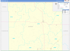 Barber County, KS Digital Map Basic Style