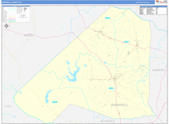 Barnwell County, SC Digital Map Basic Style