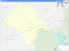 Bath County, KY Digital Map Basic Style