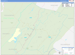 Bath County, VA Digital Map Basic Style