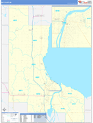 Bay County, MI Digital Map Basic Style