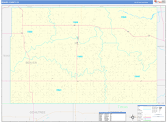 Beaver County, OK Digital Map Basic Style