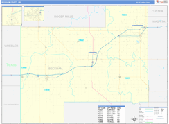 Beckham County, OK Digital Map Basic Style