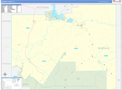 Benewah County, ID Digital Map Basic Style