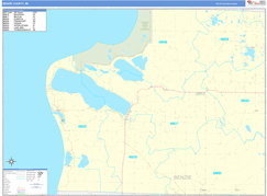 Benzie County, MI Digital Map Basic Style