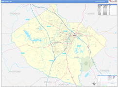 Bibb County, GA Digital Map Basic Style