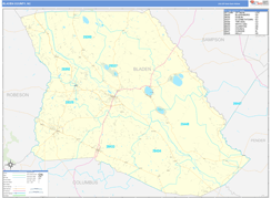 Bladen County, NC Digital Map Basic Style