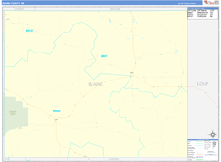 Blaine County, NE Digital Map Basic Style