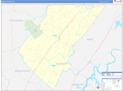 Bledsoe County, TN Digital Map Basic Style