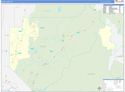 Boise County, ID Digital Map Basic Style