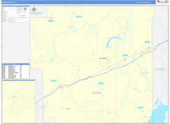 Bond County, IL Digital Map Basic Style