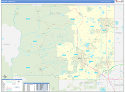 Boulder County, CO Digital Map Basic Style