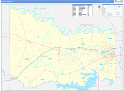 Bowie County, TX Digital Map Basic Style