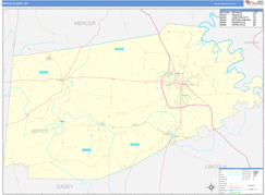 Boyle County, KY Digital Map Basic Style