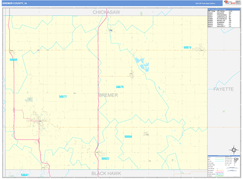 Bremer County, IA Digital Map Basic Style