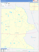 Brooks County, GA Digital Map Basic Style