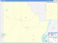 Brown County, IL Digital Map Basic Style