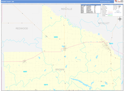 Brown County, MN Digital Map Basic Style