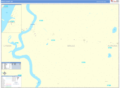 Brule County, SD Digital Map Basic Style