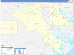 Bryan County, GA Digital Map Basic Style